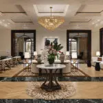 El gran vestíbulo del Hotel Cape Grace. 