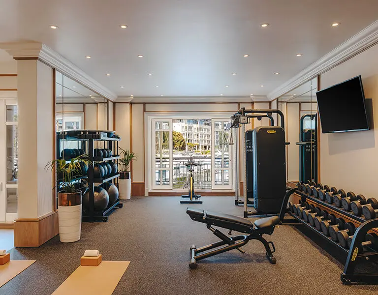 The gym at Cape Grace.