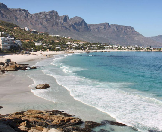 Several honeymoon villas sit on the mountain slopes above glamorous, sunset-facing Camps Bay.