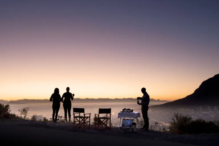 Sip of sundowners as the African sun sets.