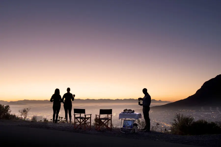 Sip of sundowners as the African sun sets.