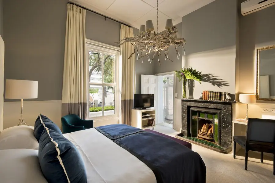Bedrooms are furnished with antiques.