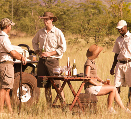 Late afternoon is a time for cold drinks & safari stories - best served out on a game drive!