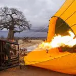 Un safari en globo aerostático al amanecer.