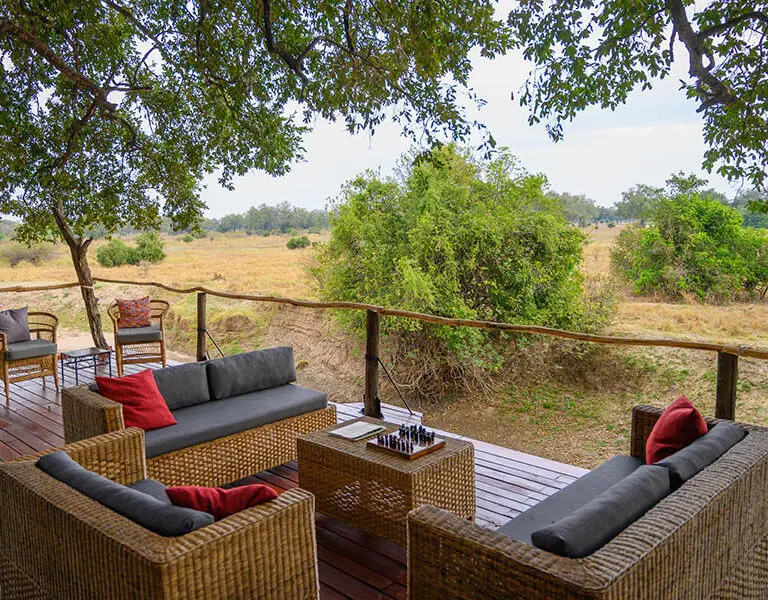 Spend leisure hours reading with a view. 