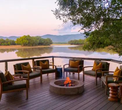 Enjoy golden hour on the deck.