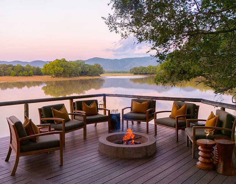 Enjoy golden hour on the deck.