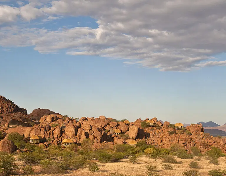 The camp blends in beautifully with the natural surroundings.