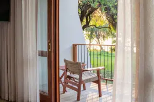 La veranda de una habitación Safari.