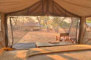 Camping aislado en el corazón del Parque Nacional de Chobe.