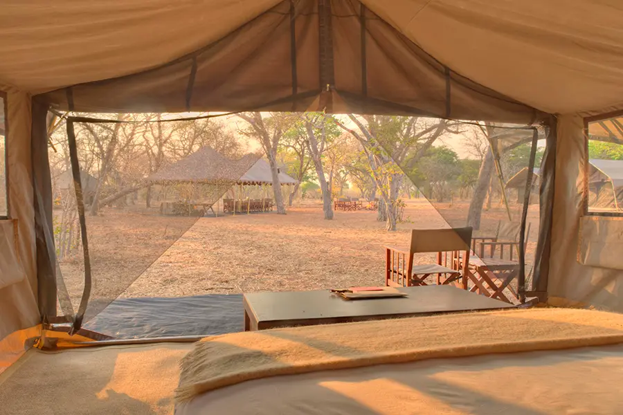 Camping aislado en el corazón del Parque Nacional de Chobe.