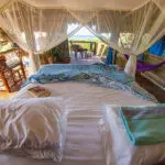 The six tree houses are each unique but all have a wrap-around verandah with spectacular views.