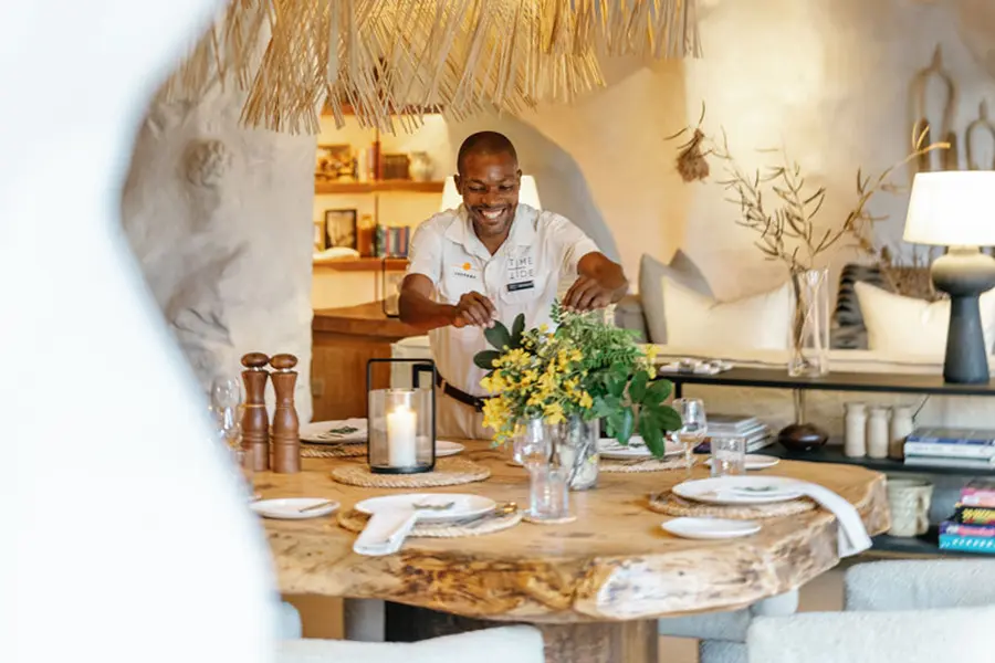 The exclusive house is fully-staffed, including private chef and butler. 