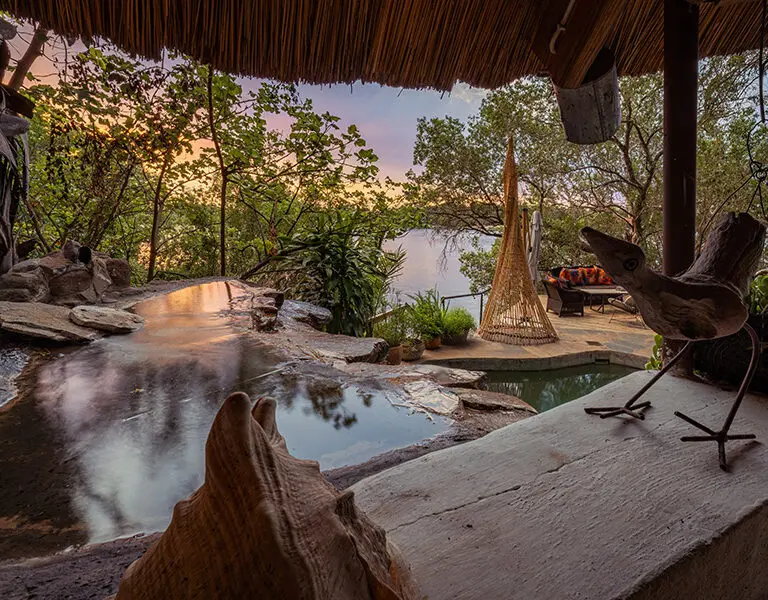 Dip in the swimming pool at Chundukwa River Lodge.