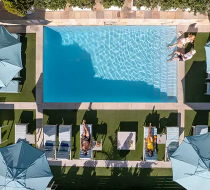The Clarendon Bantry Bay garden and Swimming pool.