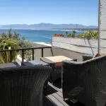 Balcón de la habitación este del Cliff Lodge.