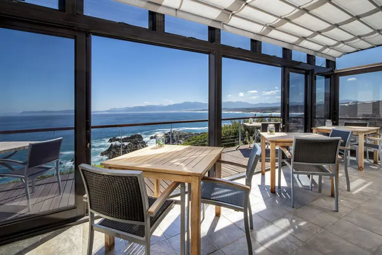 Dine overlooking the ocean at Cliff Lodge.