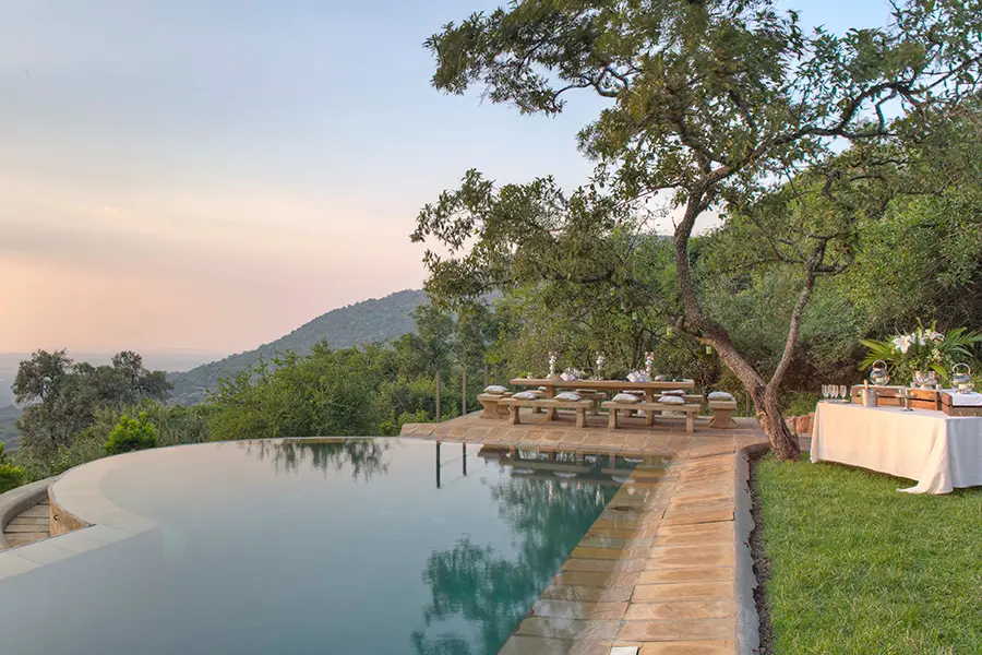 Swimming pool at Cottars.