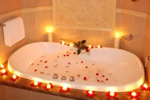 Stylish bathrooms.