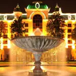 Stunning fountain display at the main entrance.