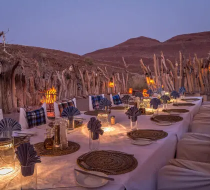 Cena en Damaraland.