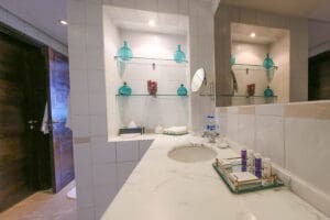 Spacious bathrooms.