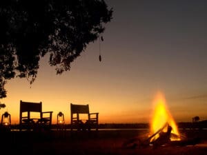 Enjoy a morning brew by th fire at Tafika.