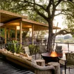 Relax around the fire.