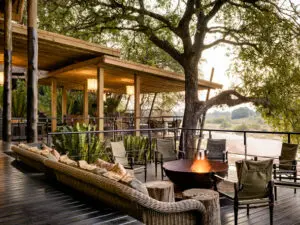 Relax around the fire.