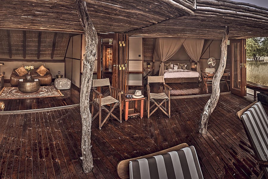 Las suites ofrecen un espacio cómodo y acogedor para soñar sin sobresaltos con la naturaleza salvaje africana.