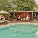 Beat the midday heat with a dip in the lodge's family-sized swimming pool.