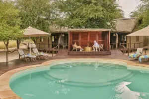 Beat the midday heat with a dip in the lodge's family-sized swimming pool.