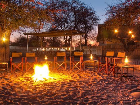 Gather in the evenings for a traditional safari campfire, shared with fellow guests over a well-deserved nightcap.