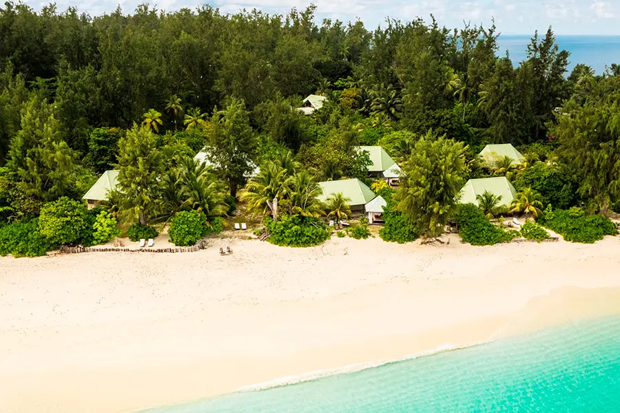 Cottages on the beach. 