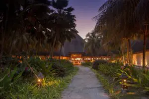 Denis Private Island main building.