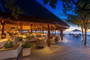 Ambient evenings on the restaurant and lounge deck.