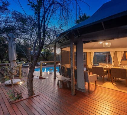 Tau Game Lodge le envuelve en el lujo del safari. 