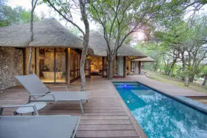 Each suite also features a private deck with a heated, infinity edge pool.
