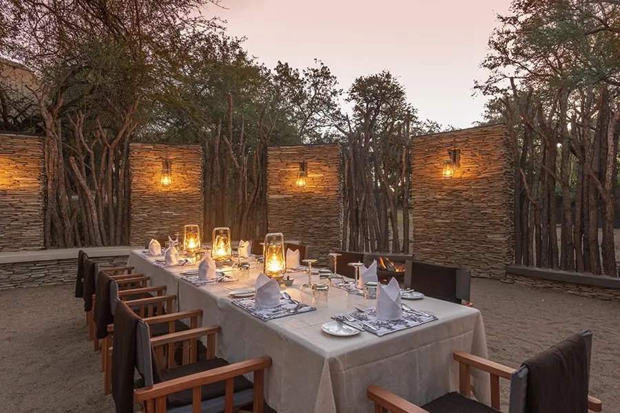 A boma dinner is always a highlight on safari. 