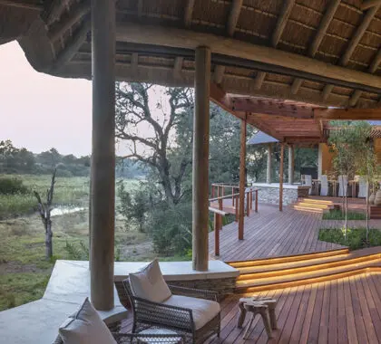 Dulini River Lodge main area.