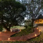 Dining deck at Dulini River Lodge.