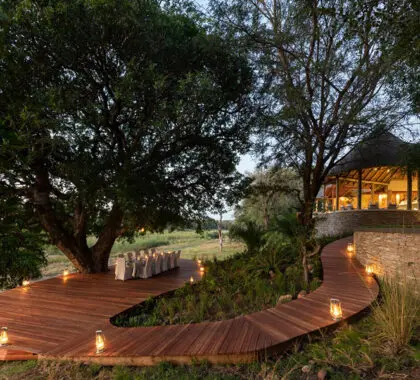 Comedor del Dulini River Lodge.