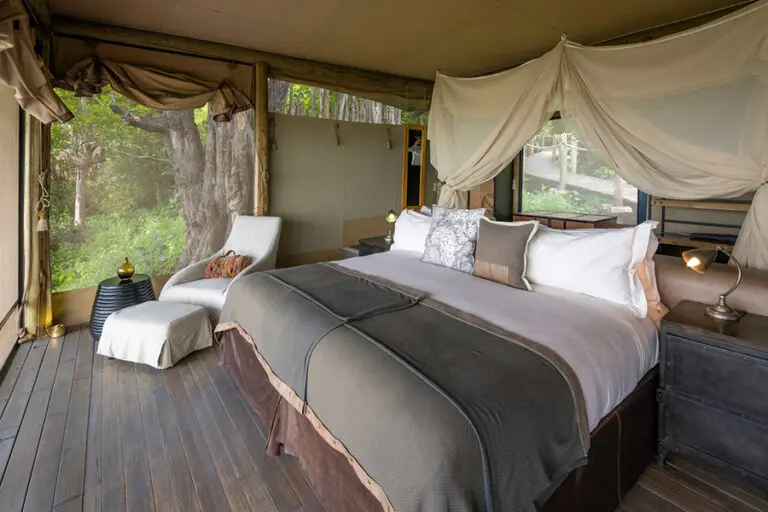 Comfortable canvas tents.