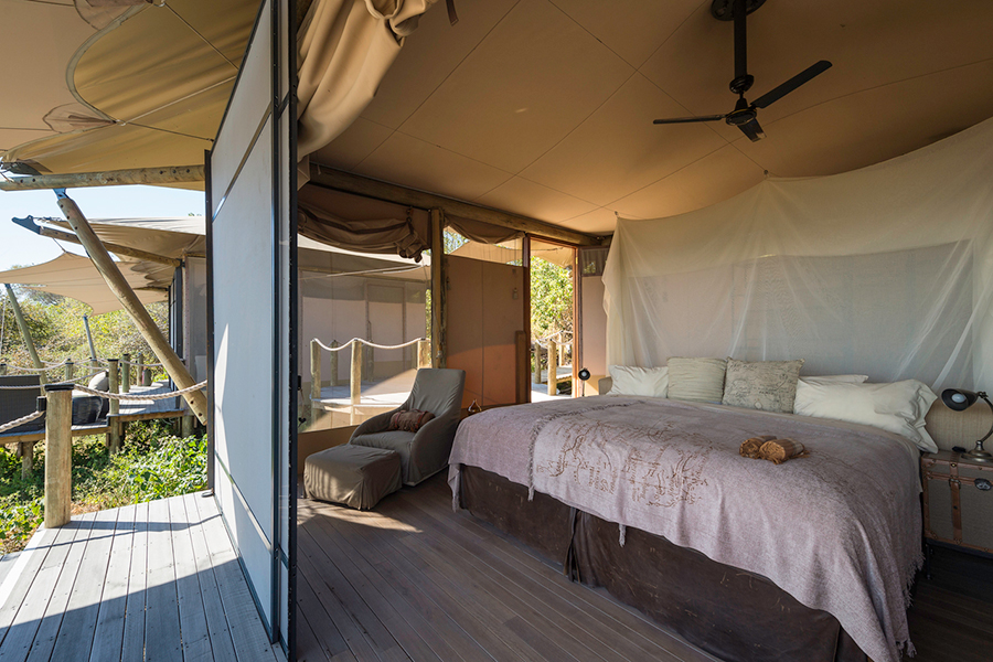 Comfortable safari accommodation.