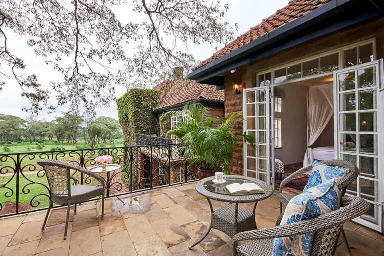 Karen Blixen bedroom suite balcony.