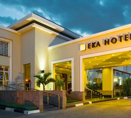 Entrance to Eka Hotel.