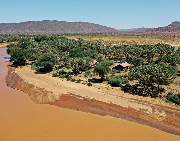 Situated on the banks of the Ewaso Nyiro River.