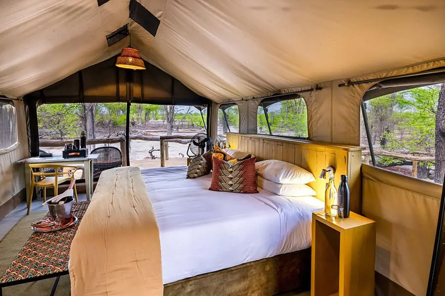 Canvas tents with spectacular decor.