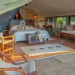The tents are spacious and comfortable, with their own private decks.