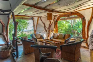 The indoor lounge at Elerain Camp.